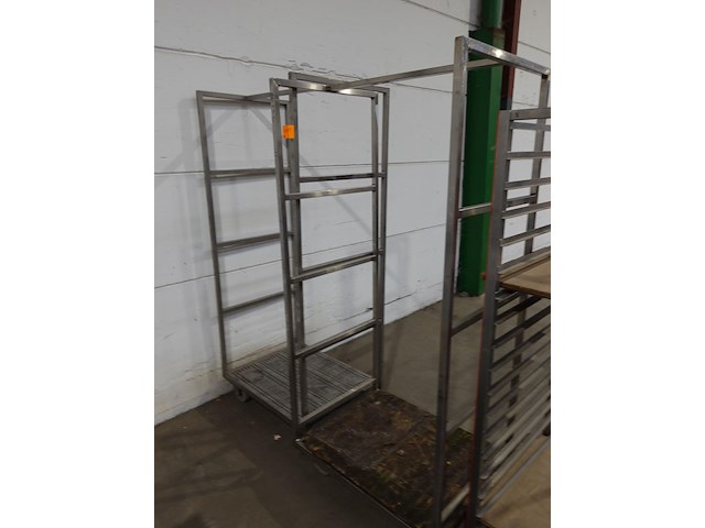 4x verrijdbare inox rek - afbeelding 3 van  5