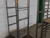 4x verrijdbare inox rek - afbeelding 3 van  5