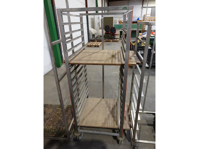 4x verrijdbare inox rek - afbeelding 4 van  5