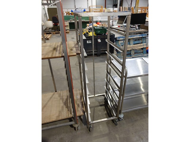 4x verrijdbare inox rek - afbeelding 5 van  5