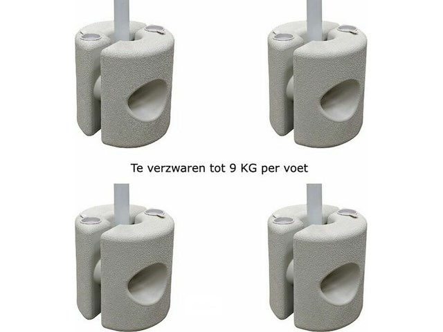 4x verzwaringsvoet partytent en paviljoen - wit - afbeelding 1 van  4