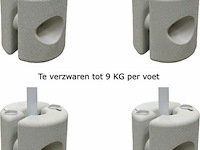 4x verzwaringsvoet partytent en paviljoen - wit - afbeelding 2 van  4