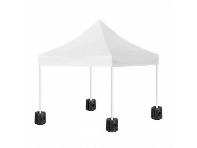 4x verzwaringsvoet partytent en paviljoen - wit - afbeelding 3 van  4