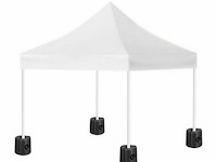 4x verzwaringsvoet partytent en paviljoen - wit - afbeelding 3 van  4
