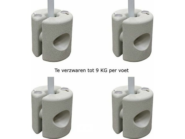 4x verzwaringsvoet partytent en paviljoen - wit - afbeelding 1 van  4
