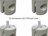 4x verzwaringsvoet partytent en paviljoen - wit - afbeelding 1 van  4