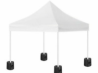 4x verzwaringsvoet partytent en paviljoen - wit - afbeelding 3 van  4