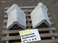 (4x) vezelcement hulpstukken voor golfplaten svk