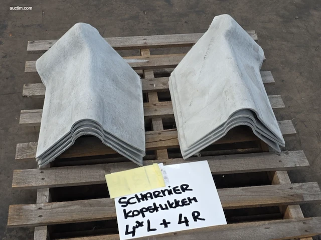(4x) vezelcement hulpstukken voor golfplaten svk - afbeelding 1 van  5