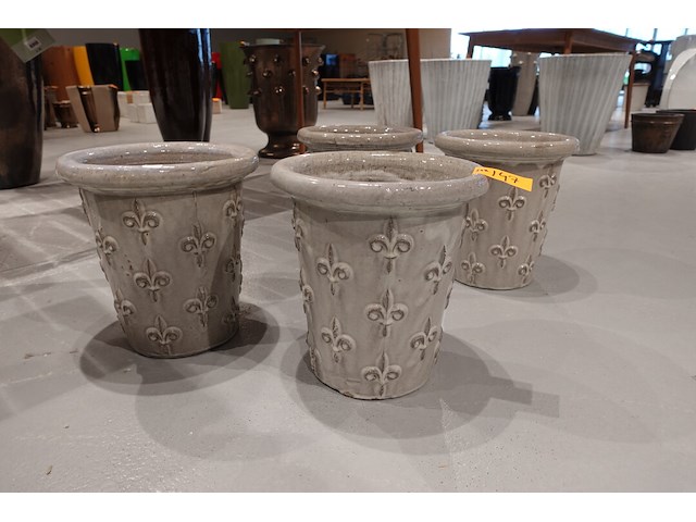 4x vorstvrije terracotta bloempot - afbeelding 1 van  4