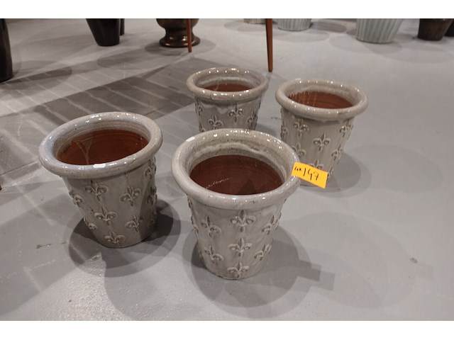 4x vorstvrije terracotta bloempot - afbeelding 2 van  4
