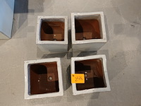 4x vorstvrije terracotta bloempot - afbeelding 3 van  4