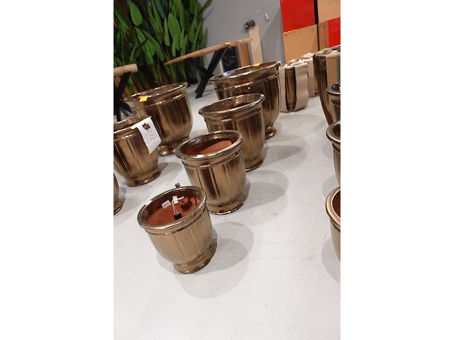 4x vorstvrije terracotta bloempot - afbeelding 3 van  4