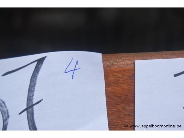 4x vouwstoel, met houten latten en metalen frame - afbeelding 2 van  2