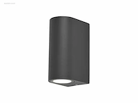 (4x) wandlamp halfrond gu10 duo fitting zwart... - afbeelding 6 van  8