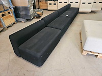 4x zetel zwart 120x75cm - afbeelding 1 van  1