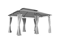 4x3 m tuinprieel met flysheet en zijmuren - afbeelding 2 van  6