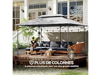 4x3 m tuinprieel met flysheet en zijmuren - afbeelding 5 van  6