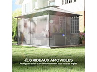4x3 m tuinprieel met flysheet en zijmuren - afbeelding 6 van  6