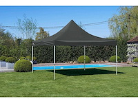 4x4m partytent - aluminium - antraciet - vouwtent.eu - afbeelding 2 van  3