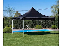 4x4m partytent - aluminium - zwart - vouwtent.eu - afbeelding 2 van  8