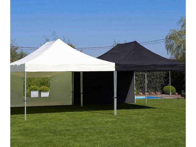 4x6m partytent - aluminium - zwart - vouwtent.eu - afbeelding 1 van  6