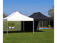 4x6m partytent - aluminium - zwart - vouwtent.eu - afbeelding 1 van  6