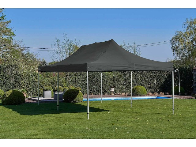 4x8m partytent - aluminium - antraciet - vouwtent.eu - afbeelding 2 van  8