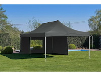 4x8m partytent - aluminium - antraciet - vouwtent.eu - afbeelding 1 van  7