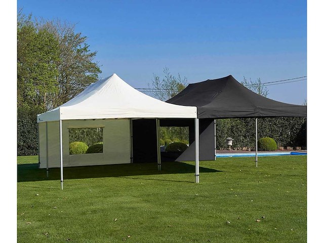 4x8m partytent - aluminium - zand - vouwtent.eu - afbeelding 4 van  10