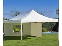 4x8m partytent - aluminium - zand - vouwtent.eu