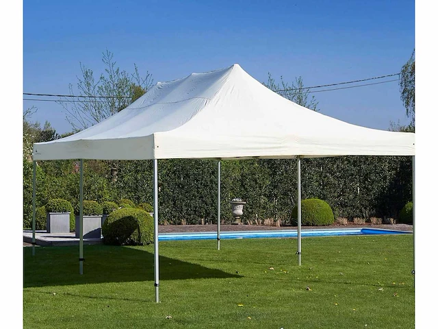 4x8m partytent - aluminium - zand - vouwtent.eu - afbeelding 5 van  10