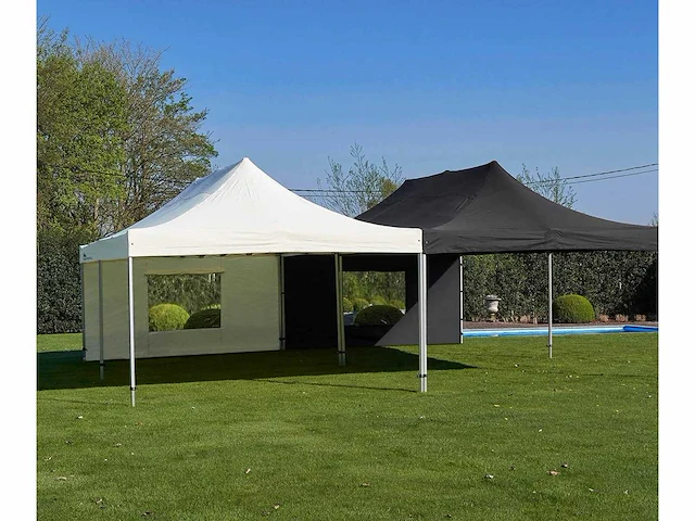 4x8m partytent - aluminium - zwart - vouwtent.eu - afbeelding 3 van  10