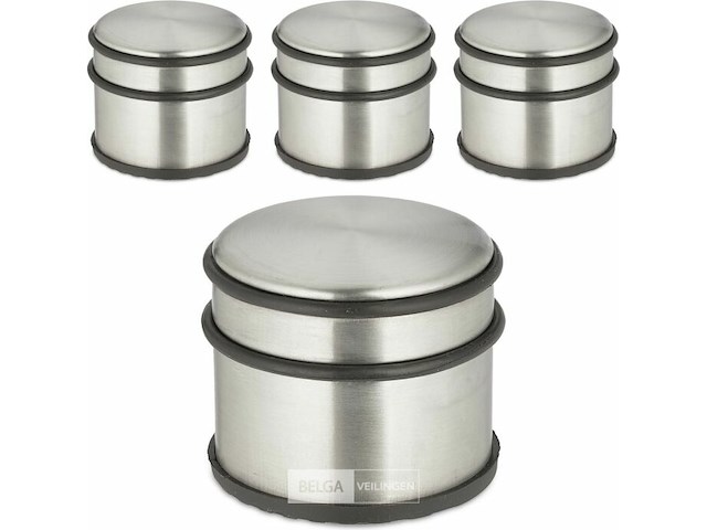 4xdeurstopper rvs - afbeelding 1 van  5