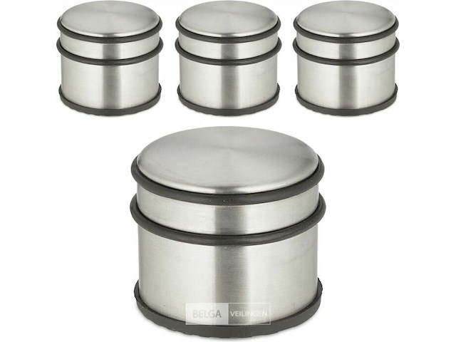 4xdeurstopper rvs - afbeelding 1 van  5