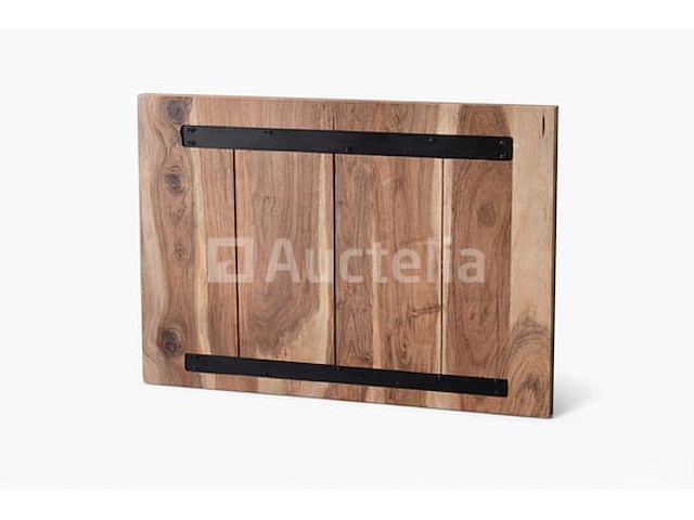 5 acacia-tafels 60x60cm - afbeelding 1 van  3