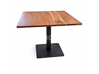 5 acacia-tafels 60x60cm - afbeelding 1 van  3