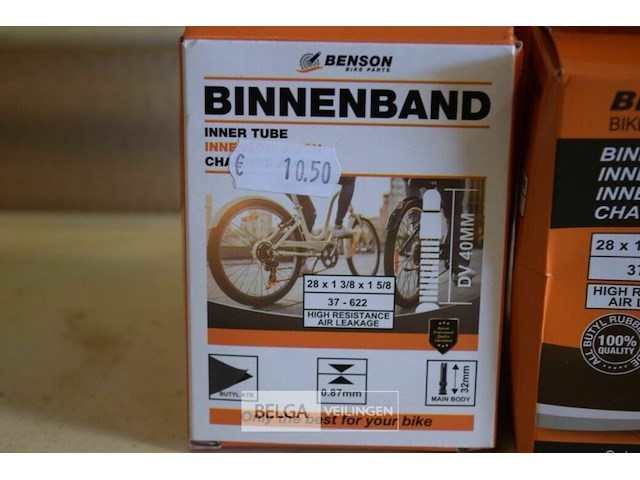 5 binnenbanden fiets 28x1 3/8 5/8 - afbeelding 2 van  3