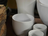 5 bloempot wit en 4 theelichtjes - afbeelding 2 van  4