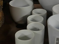 5 bloempot wit en 4 theelichtjes - afbeelding 4 van  4