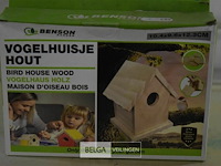 5 bouw vogelhuisjes 10,4x9,6x12,3cm - afbeelding 2 van  2