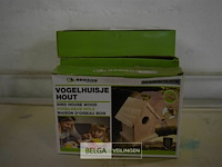 5 bouw vogelhuisjes 10,4x9,6x12,3cm - afbeelding 1 van  2