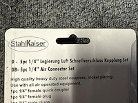 5 delige luchtkoppelingen set - afbeelding 2 van  2