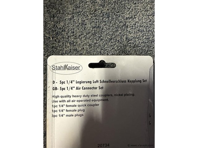 5 delige luchtkoppelingen set - afbeelding 2 van  2