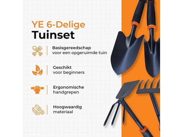 5-delige tuingereedschap set - afbeelding 2 van  5