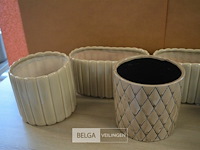 5 div emaille terracotto vazen - afbeelding 2 van  3