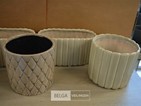 5 div emaille terracotto vazen - afbeelding 3 van  3