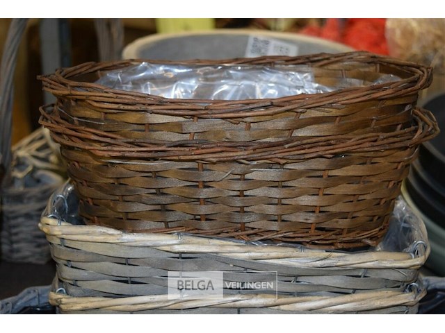 5 div rieten bloembakjes - afbeelding 4 van  4