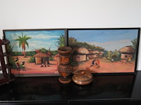 5 diverse houten decoratiestukken - afbeelding 1 van  4