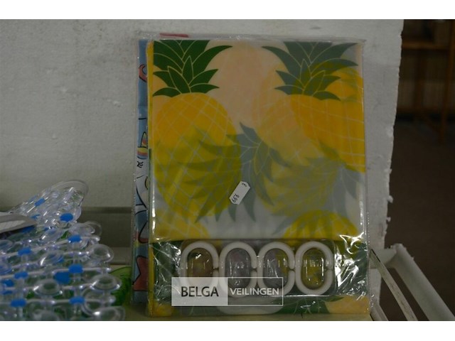 5 douchegordijnen en 8 antislip badmatten - afbeelding 2 van  5